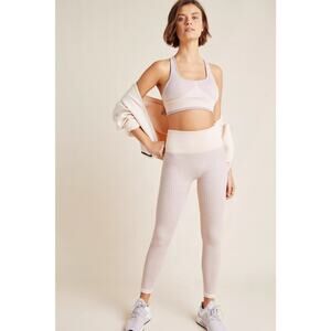 Varley Hobart Seamless Houndstooth Leggings Light‎ Pink Purple High Rise Medium